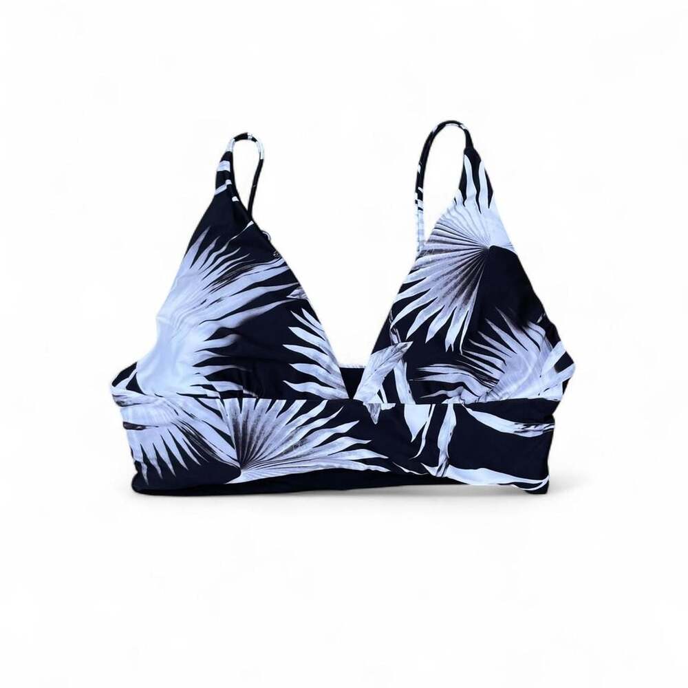 L*Space Palm Leaf Tropical Print Bikini Top Size Large